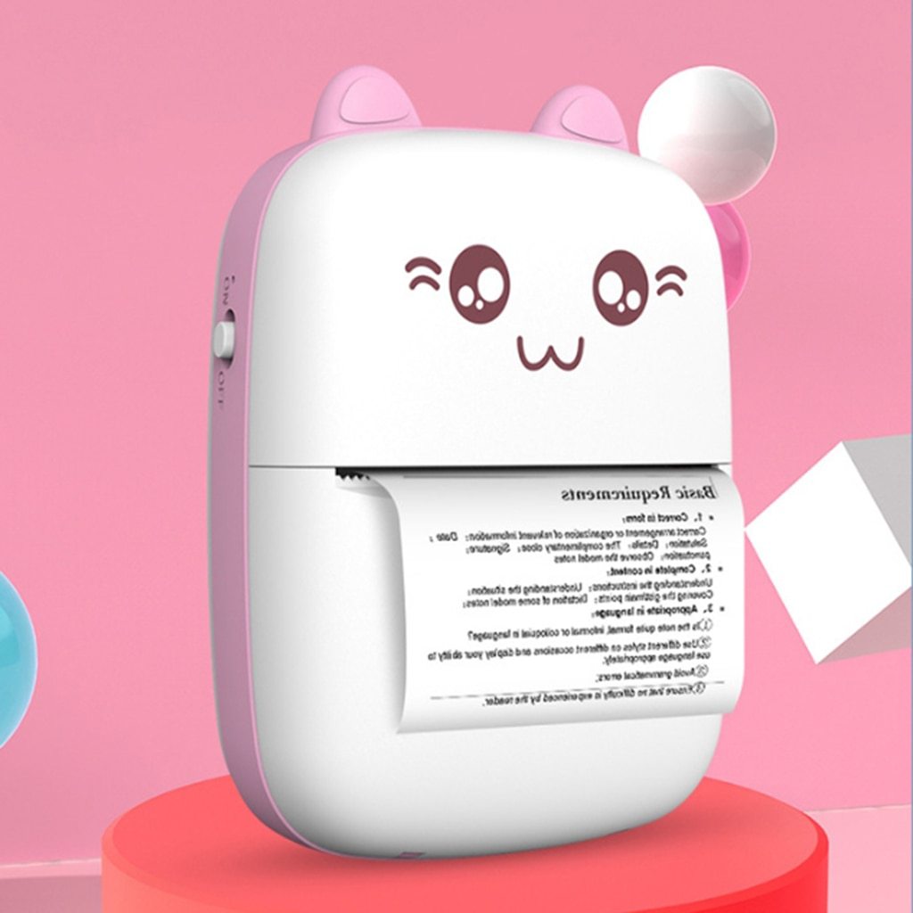 Portable Mini Label Printer Bluetooth WiFi Mobile Thermal Printer For Printing Pictures Images, Stickers, Photo Printing, Sketchpad, Banner Printing, Web Page Printing, Note Taking, Text Extraction for College High School Middle School Students