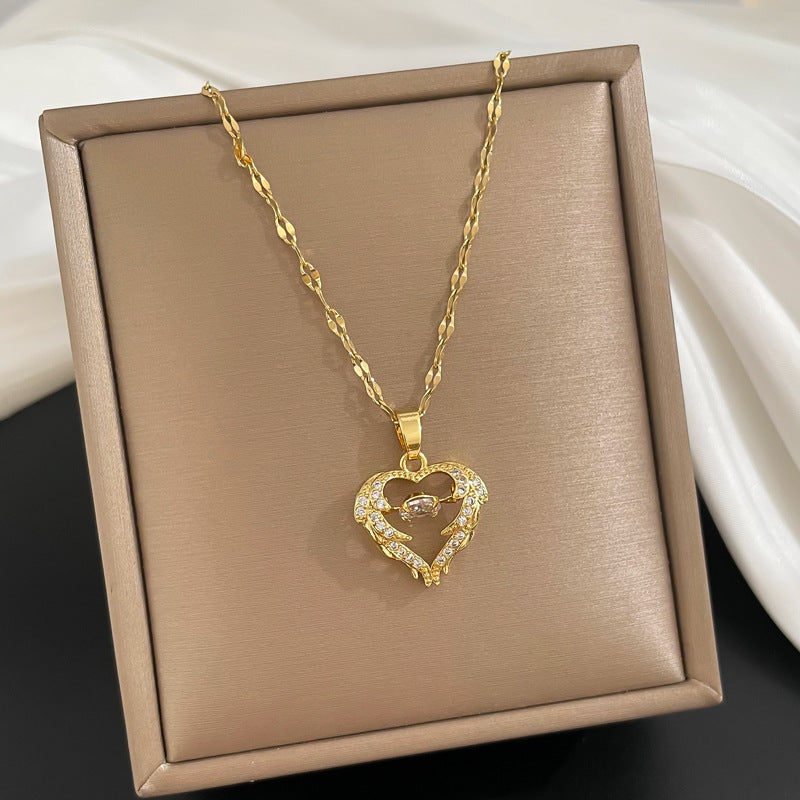 Love Smart Necklace Valentine's Day Gift Female Phenix Dance In The Sky Cold Style Luxury Temperament Clavicle Chain