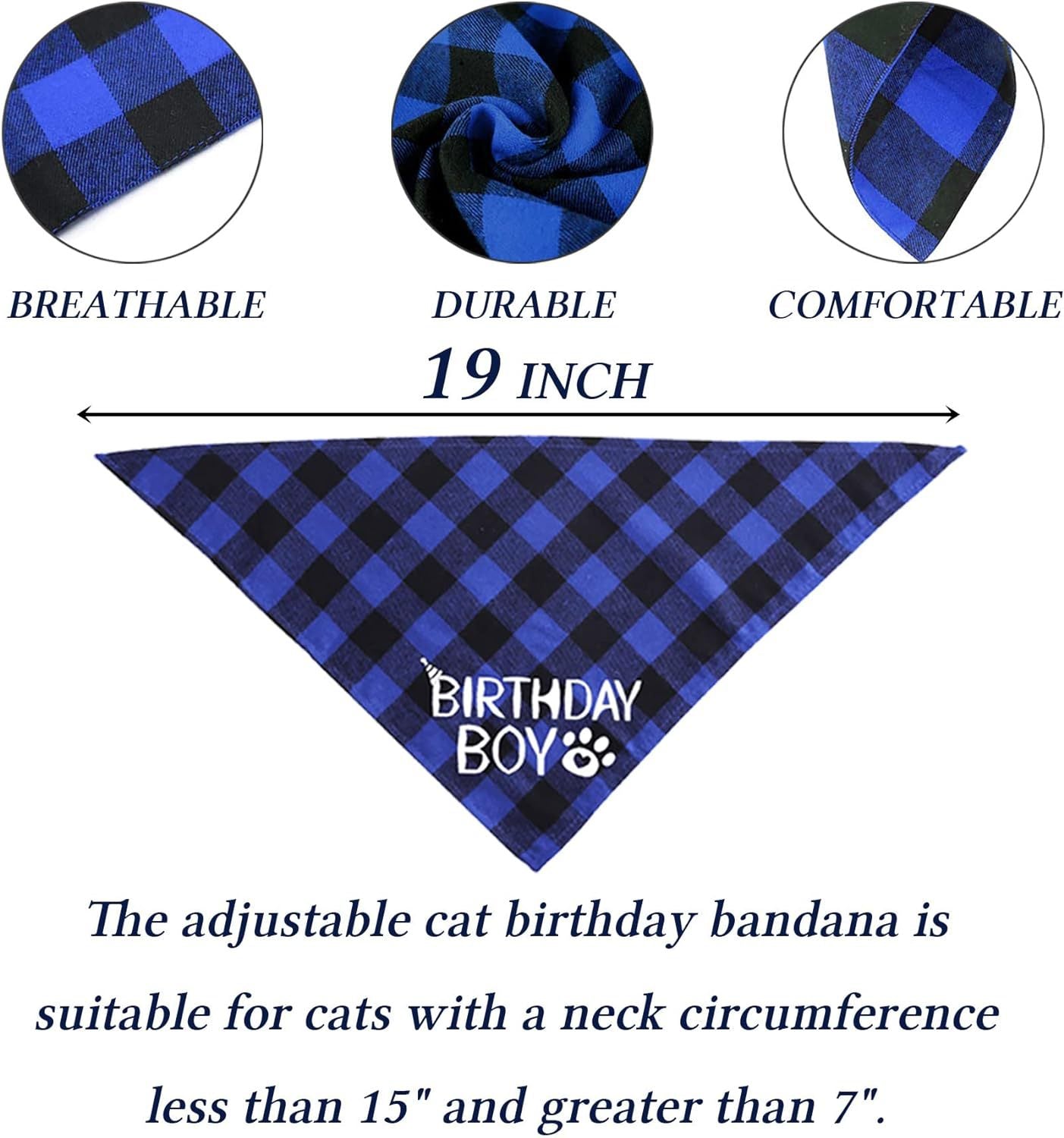 Pet Birthday Plaid Mouth Catty Scarf Glitter Hat Sequined Bow Tie Suit Number Birthday Arrangement