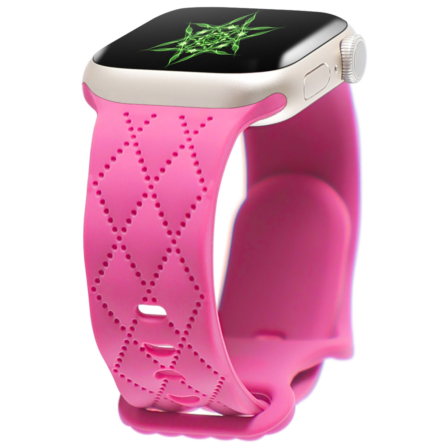For Watch S9 Texture IwatchS8ULTRAL Silicone Butterfly Buckle Strap