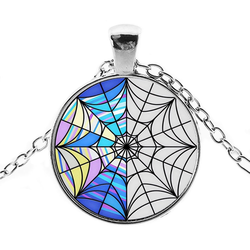 Punk Wednesday Character Glass Dome Pendant Necklace