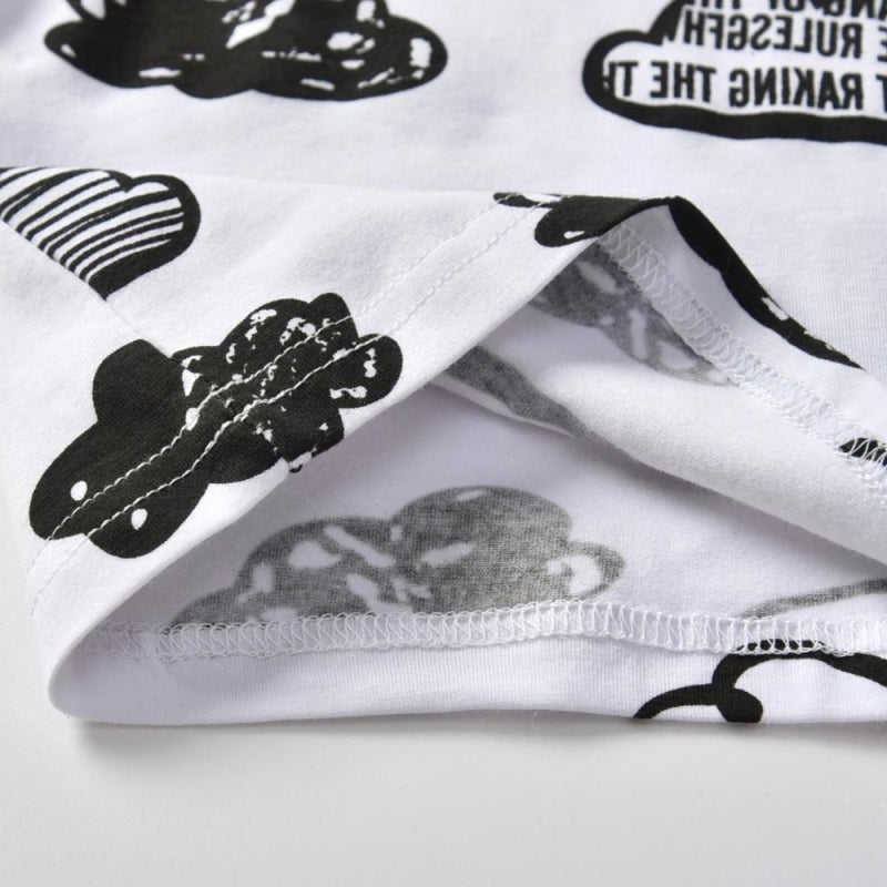 3 Pcs Baby Boy Baby Girl Clothes Set White Cloud Cotton Infant Toddler Clothes for Babies 3M, 6M, 12M, 18M, 24M, 2YO
