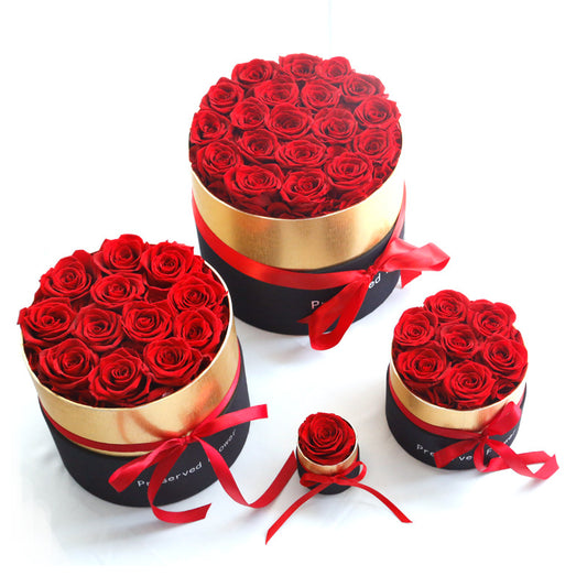 Eternal Roses In Box Preserved Real Rose Flowers With Box Set Christmas Gift Romantic Artificial Flowers