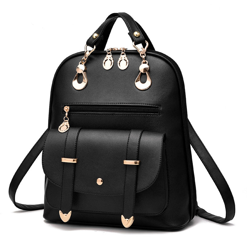 Women’s Hand Bag Fashion Purse Back Pack PU Leather Dual-Use Backpack