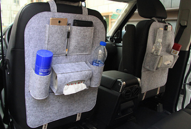 Multi-Purpose Seat Bag Organizer Tray for Car Seat Foldable Table for Travel Car Trash Can Storage Box Car Supplies Auto Accessories for Cars