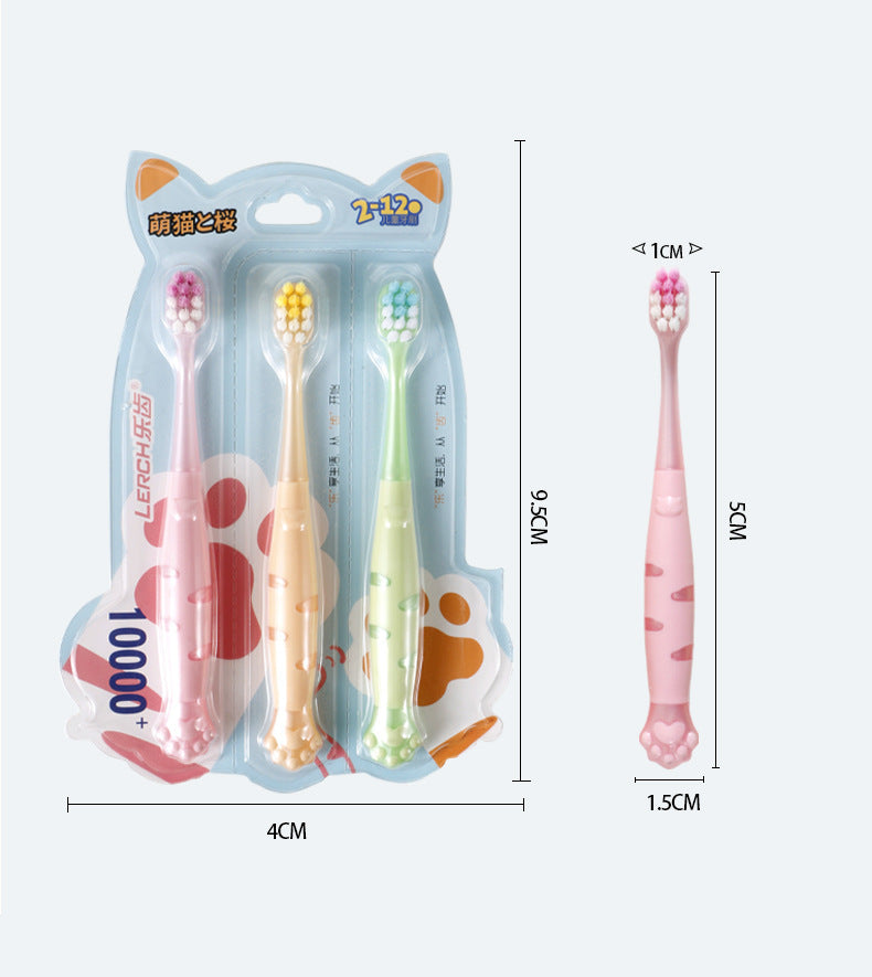 Cat Paw Soft Hair Oral Cleaning Toothbrush Infants