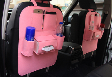Multi-Purpose Seat Bag Organizer Tray for Car Seat Foldable Table for Travel Car Trash Can Storage Box Car Supplies Auto Accessories for Cars