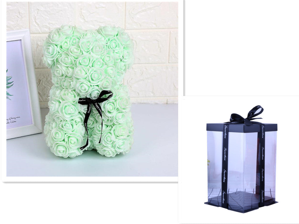 Rose Teddy Bear Eternal Flower Valentine's Day Gift PE Foam Bear 25cm
