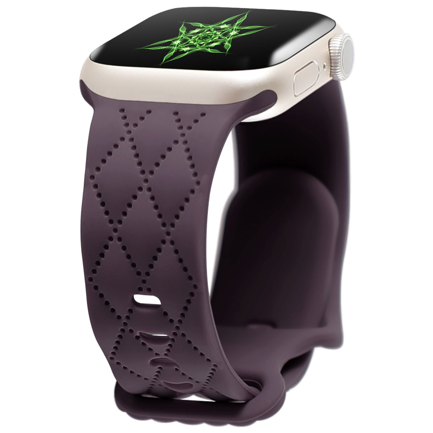 For Watch S9 Texture IwatchS8ULTRAL Silicone Butterfly Buckle Strap