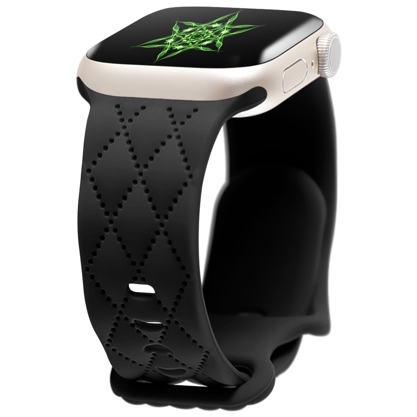 For Watch S9 Texture IwatchS8ULTRAL Silicone Butterfly Buckle Strap