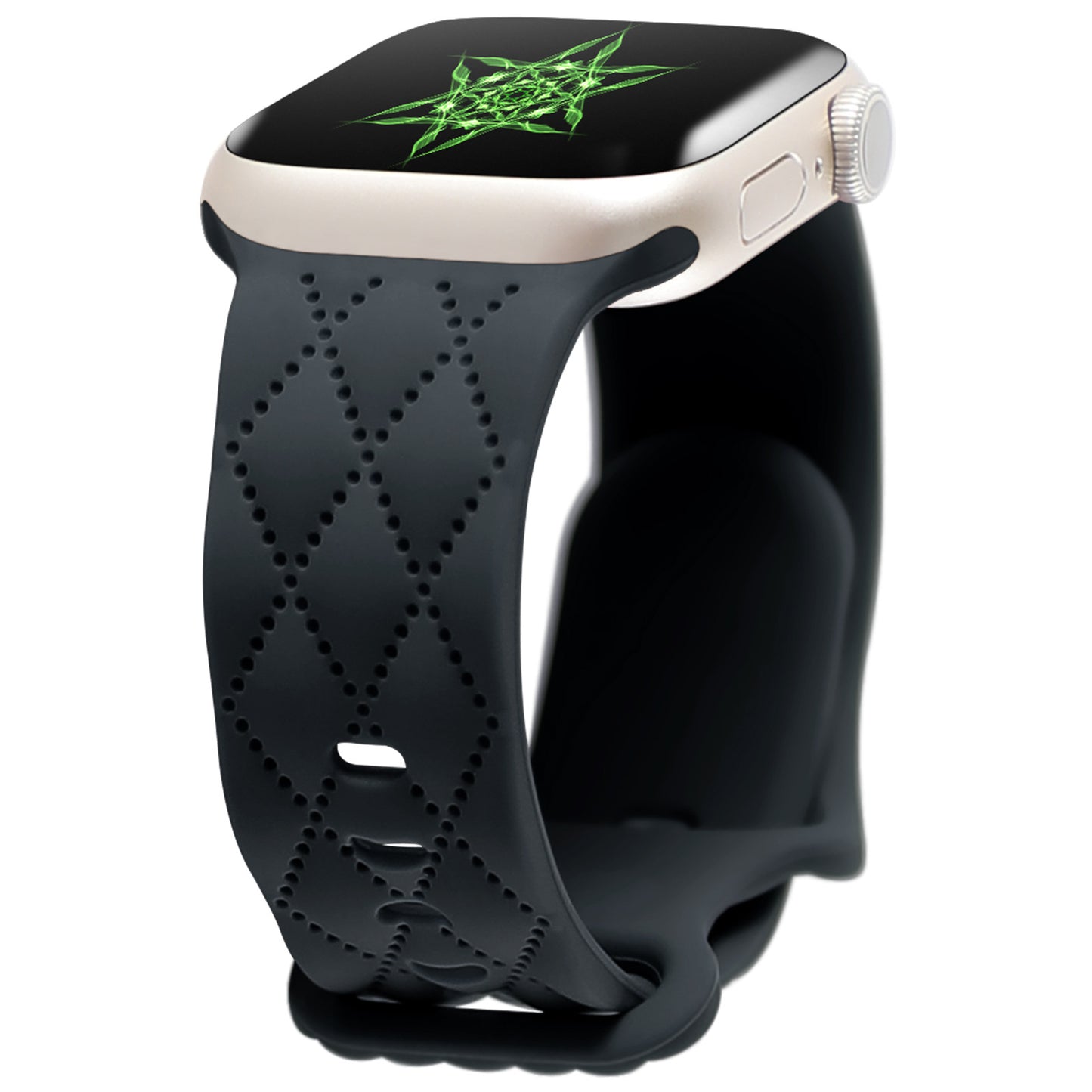 For Watch S9 Texture IwatchS8ULTRAL Silicone Butterfly Buckle Strap