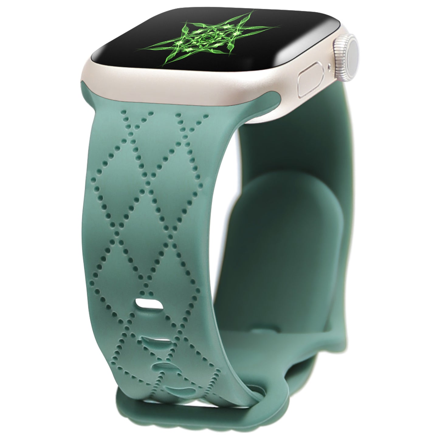 For Watch S9 Texture IwatchS8ULTRAL Silicone Butterfly Buckle Strap