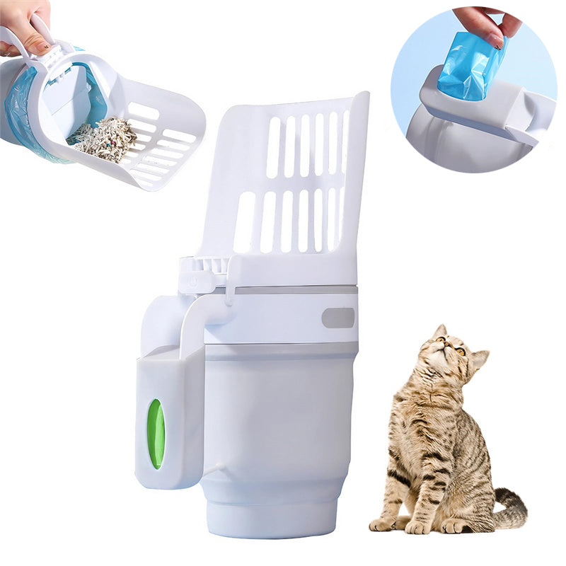 Upgraded Widened Cat Litter Shovel Dog Scooper With Refill Bags Large Cat Litter Box Cat Toilet Multiple Sizes Pet Supplies for Cat Waste Bin Fur Babies, Animals