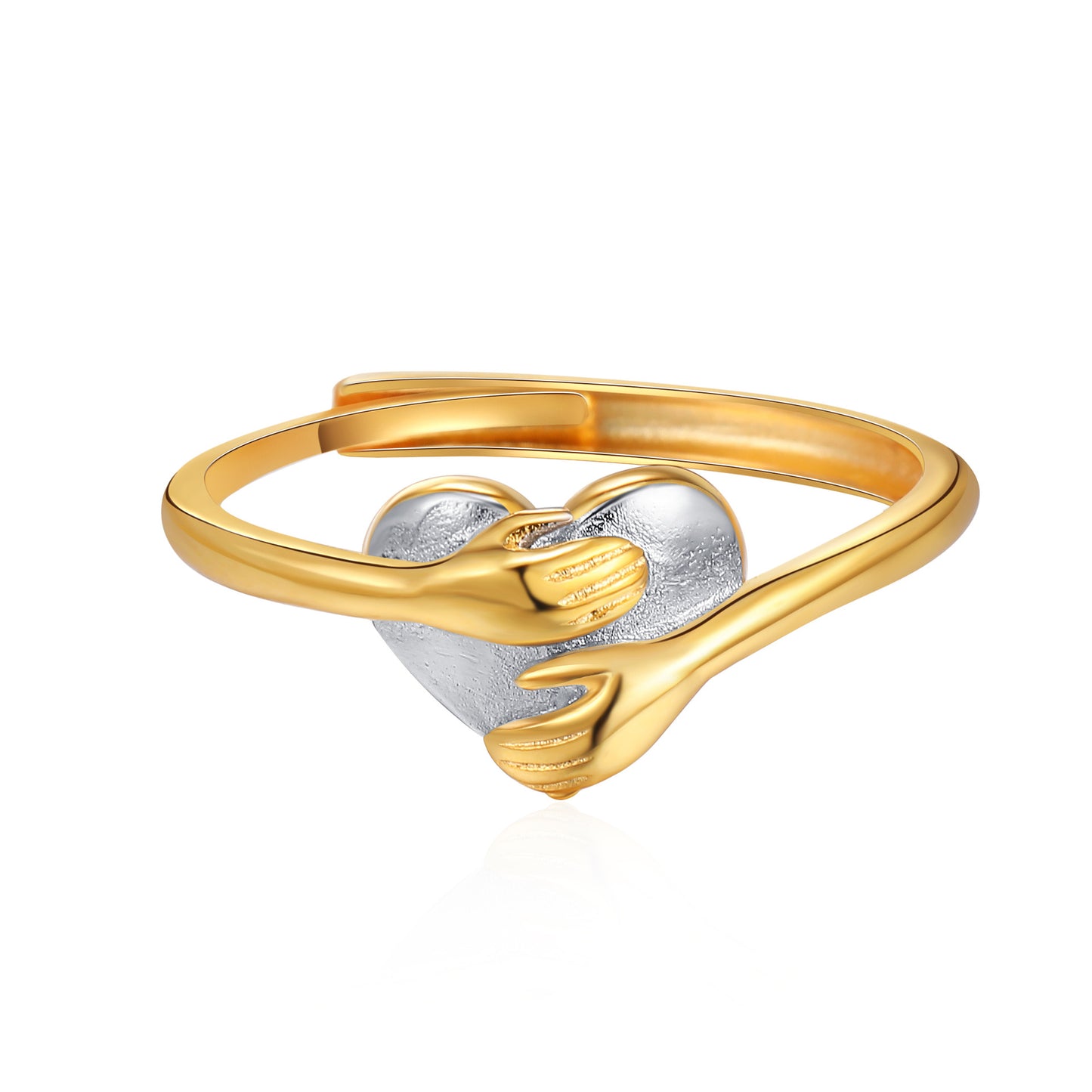 Hug Love Heart-Shaped Ring Fashion Ring Valentine's Day Gift Beautiful Jewelry