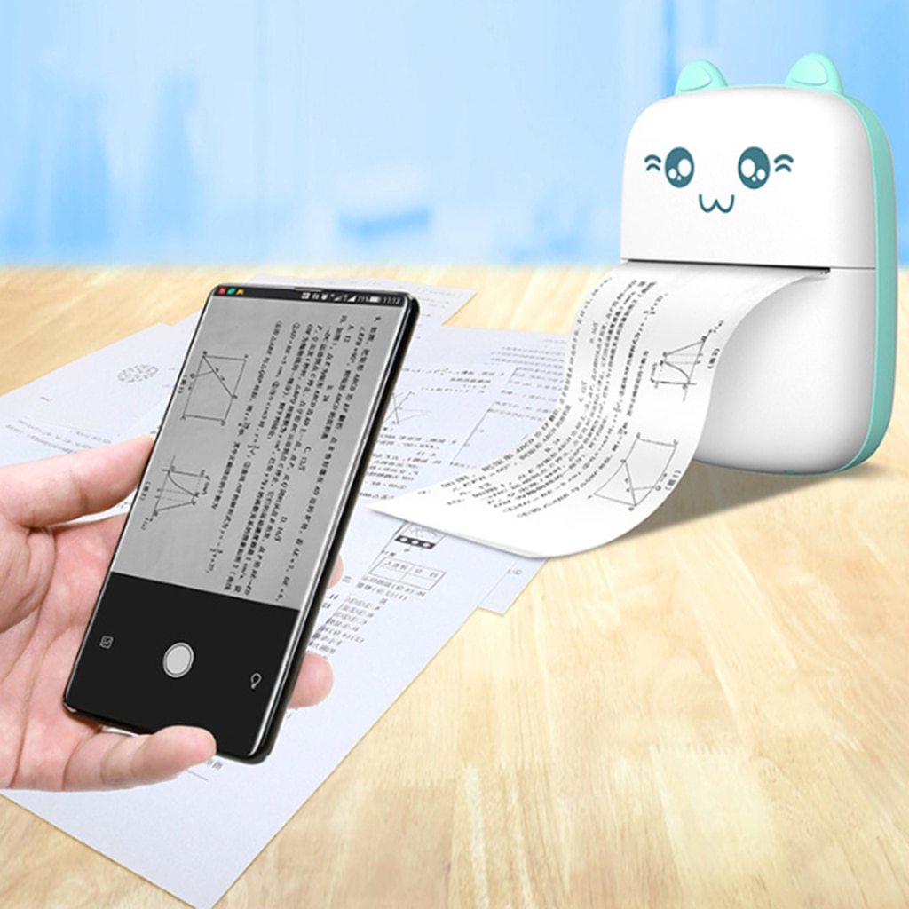 Portable Mini Label Printer Bluetooth WiFi Mobile Thermal Printer For Printing Pictures Images, Stickers, Photo Printing, Sketchpad, Banner Printing, Web Page Printing, Note Taking, Text Extraction for College High School Middle School Students