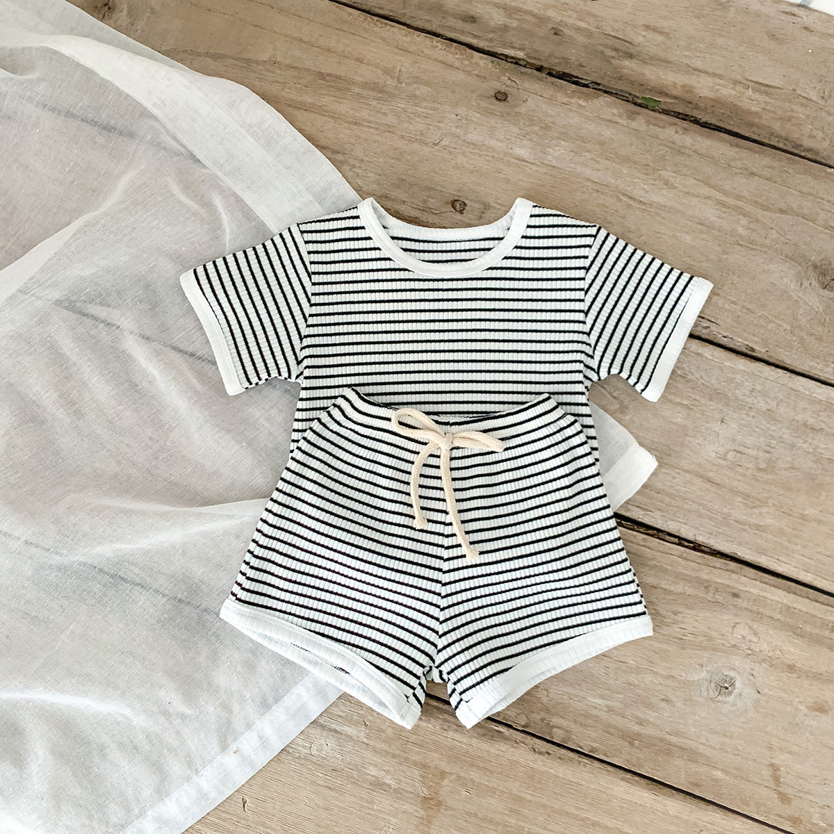 Summer Infant Toddler Striped Two-piece Set for Baby Clothes for Babies 12M, 18M, 24M, 2YO