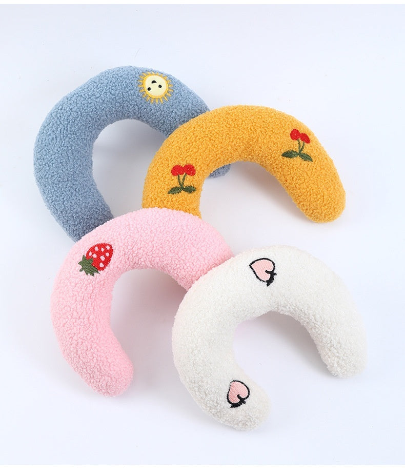 Cat Neck Protection Pearl Cotton Filled Sleep Pillow
