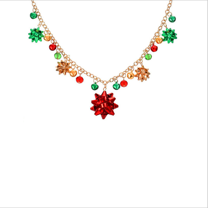 Flower Colored Bell Christmas Jewelry Gift