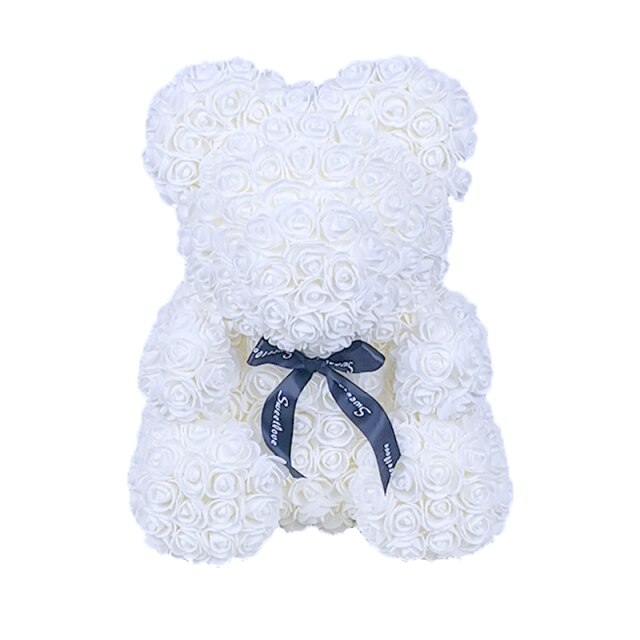 Rose Teddy Bear Eternal Flower Valentine's Day Gift PE Foam Bear 25cm
