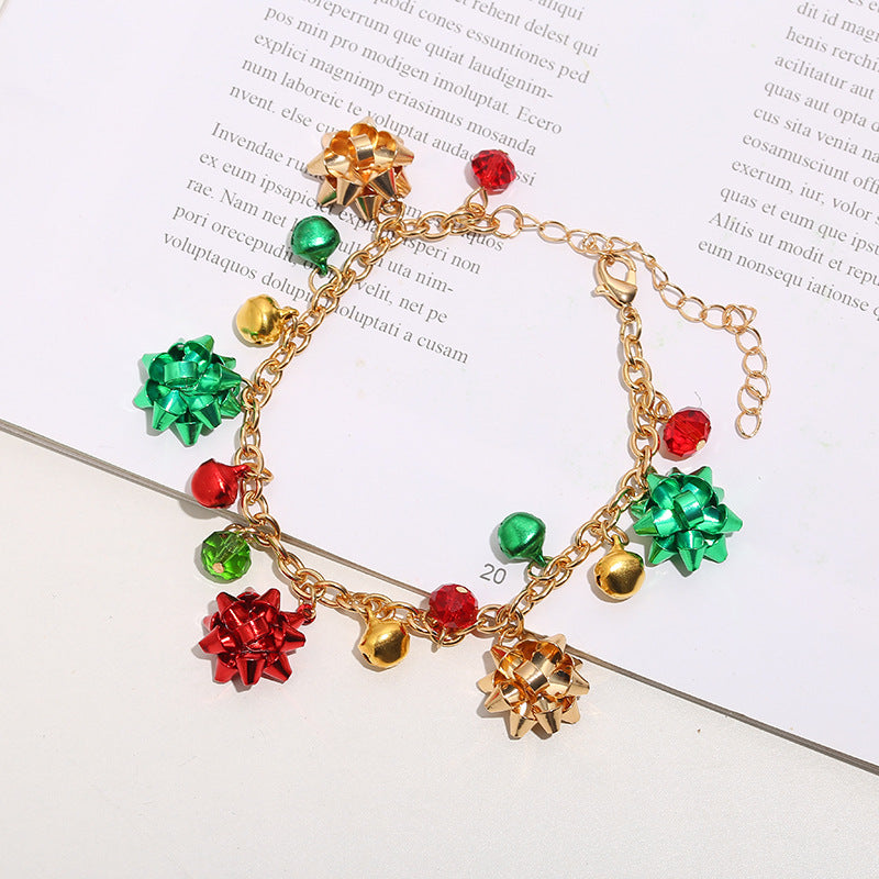 Flower Colored Bell Christmas Jewelry Gift