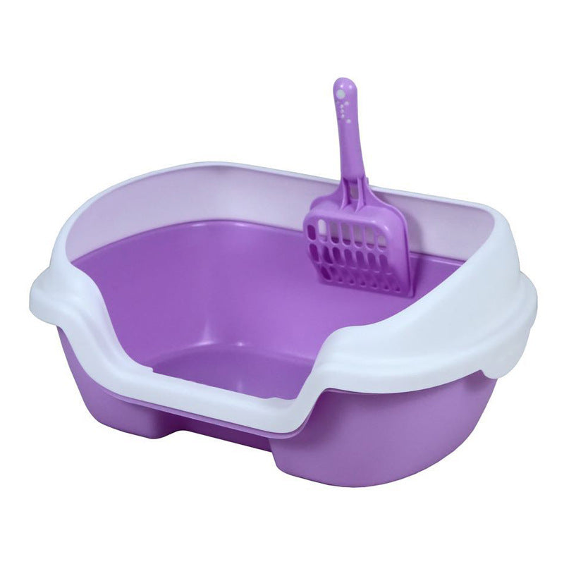 Semi Enclosed Cat Litter Box Cat Toilet Various Colors Pet Supplies for Cat Waste Bin Pet Products for Fur Babies, Animals