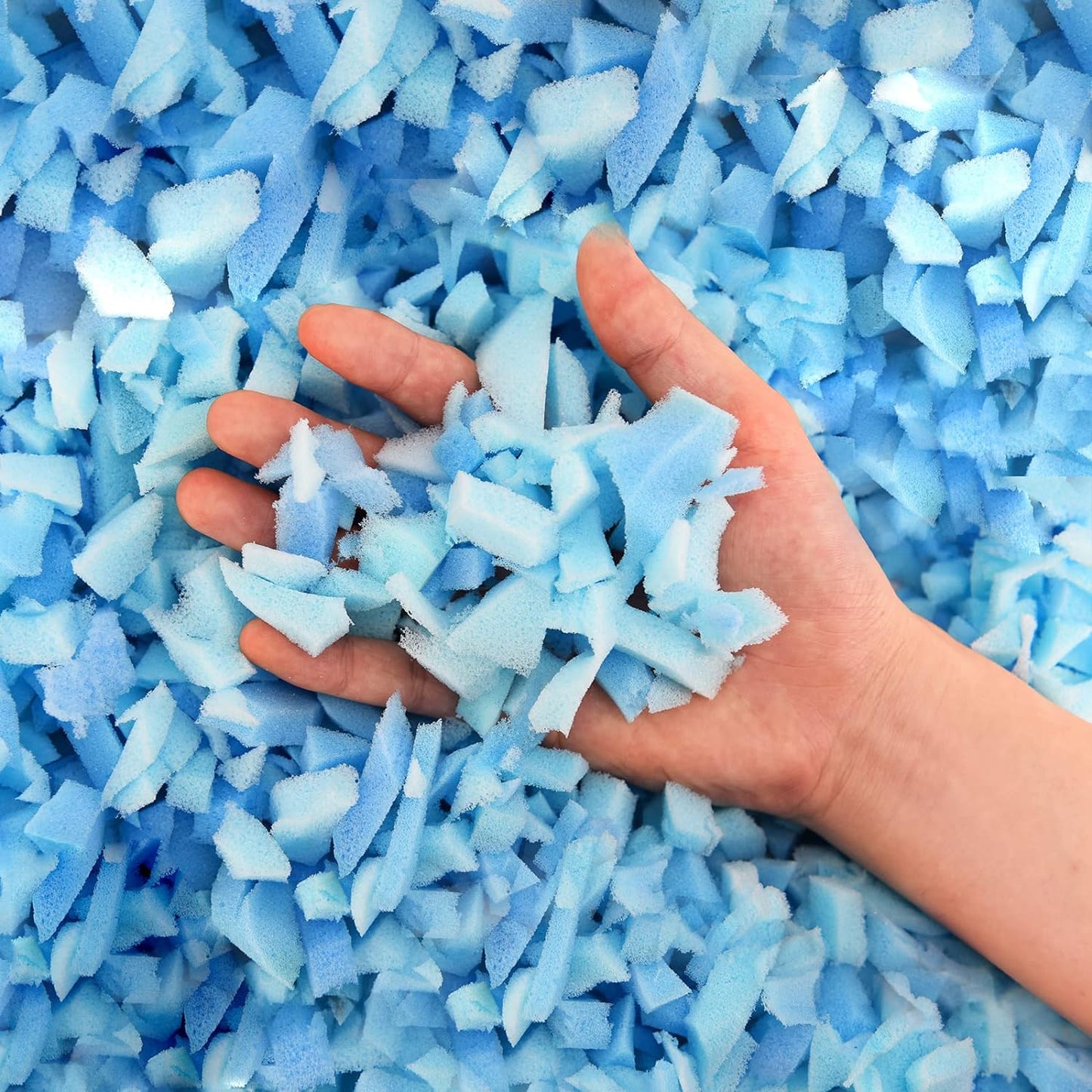5 lbs 2.27 kg Bean Bags Filler 5 pounds Shredded Memory Foam Filling For Bean Bag Chairs, Lazy Sofas, Dog Beds, Cushions Pillows, Added Gel Particles