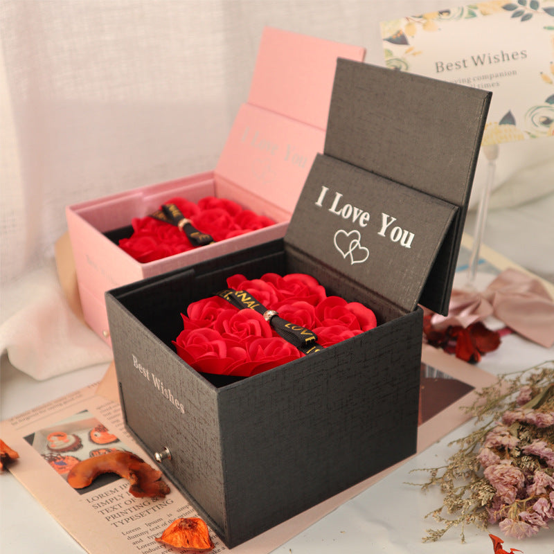 Double Life Rose Jewelry Packaging Gift Box Christmas Gift Box