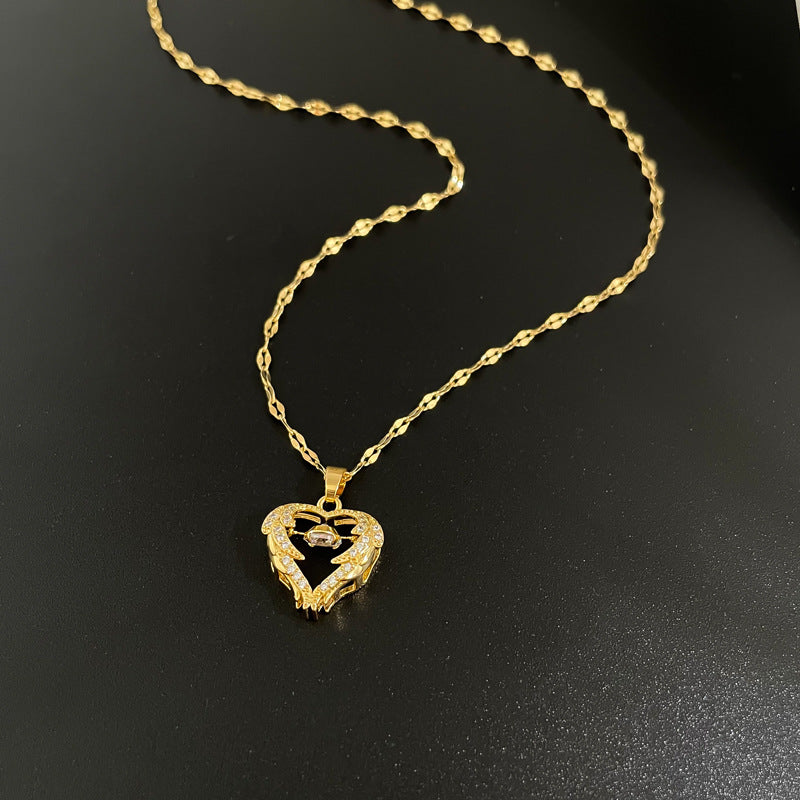 Love Smart Necklace Valentine's Day Gift Female Phenix Dance In The Sky Cold Style Luxury Temperament Clavicle Chain