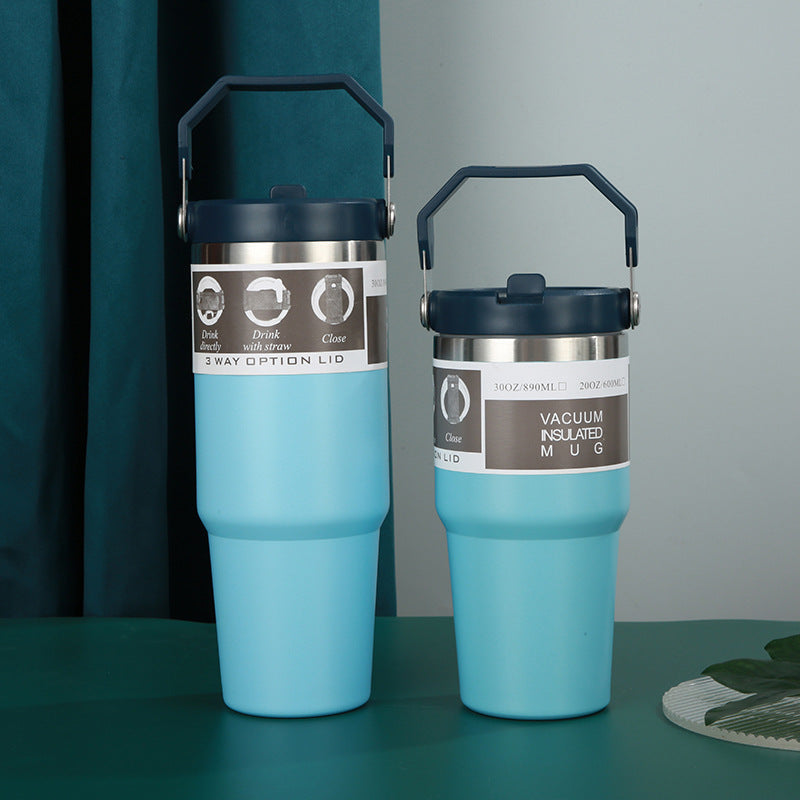Flip Straw Tumbler Cups 20 Oz 600 ML 30 Oz 900 ML Portable Cup Large Capacity