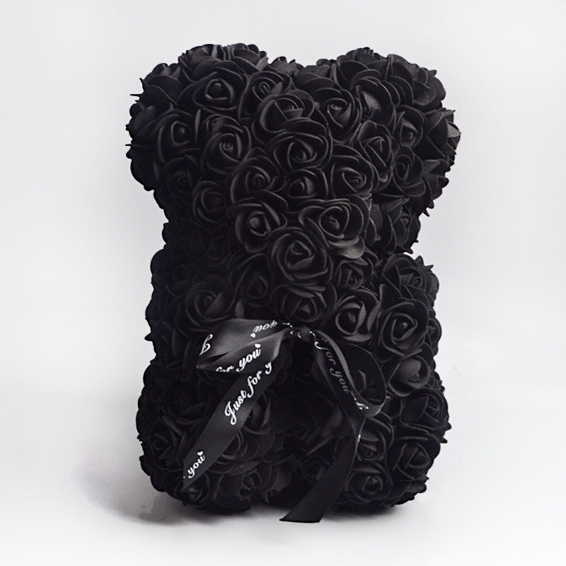 Rose Teddy Bear Eternal Flower Valentine's Day Gift PE Foam Bear 25cm