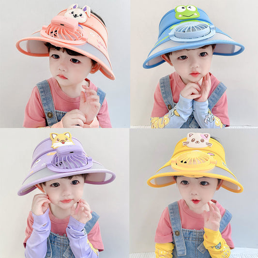 Children's Empty Top Cool With Fan Hat