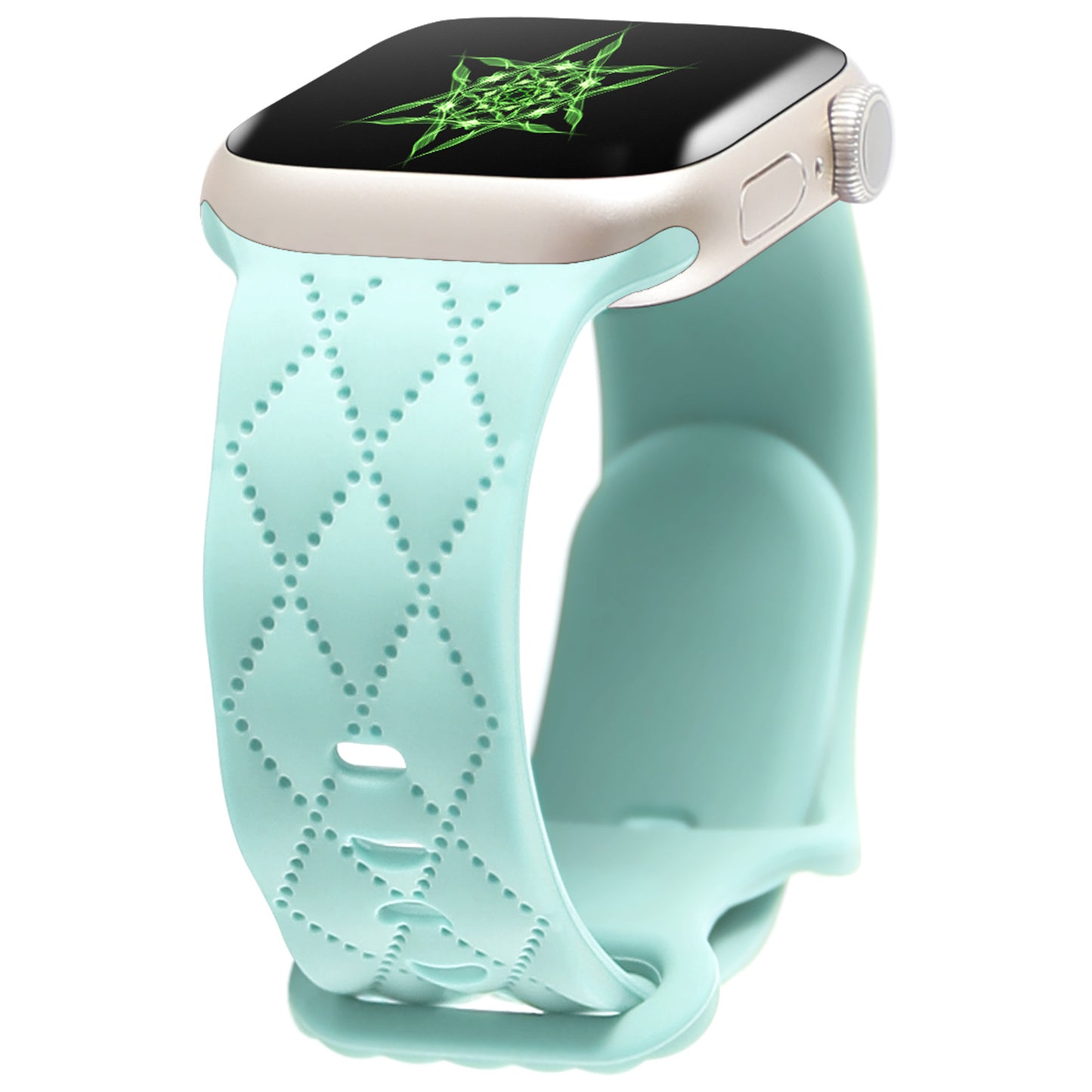For Watch S9 Texture IwatchS8ULTRAL Silicone Butterfly Buckle Strap