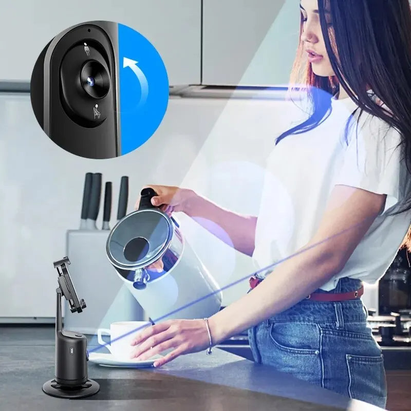 360 Auto Face Tracking Gimbal AI Smart Gimbal Face Tracking Auto Phone Holder For Smartphone iPhone Android Video Vlog Live Stabilizer Tripod