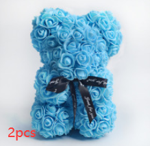 Rose Teddy Bear Eternal Flower Valentine's Day Gift PE Foam Bear 25cm
