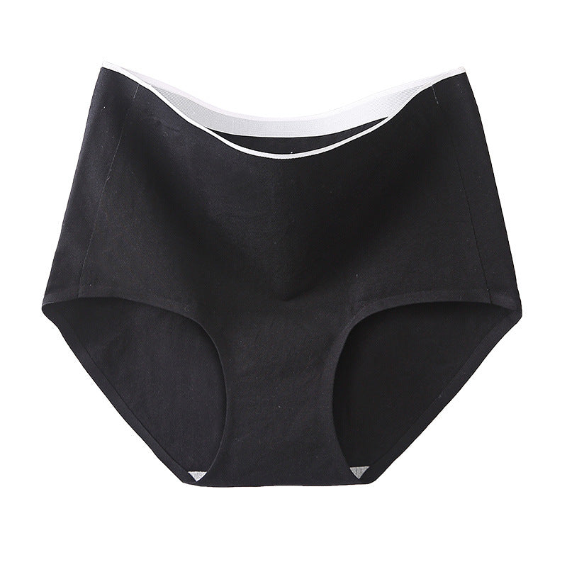 Pure Cotton High Waist Comfortable Pure Color Simple Stretch Underwear Women