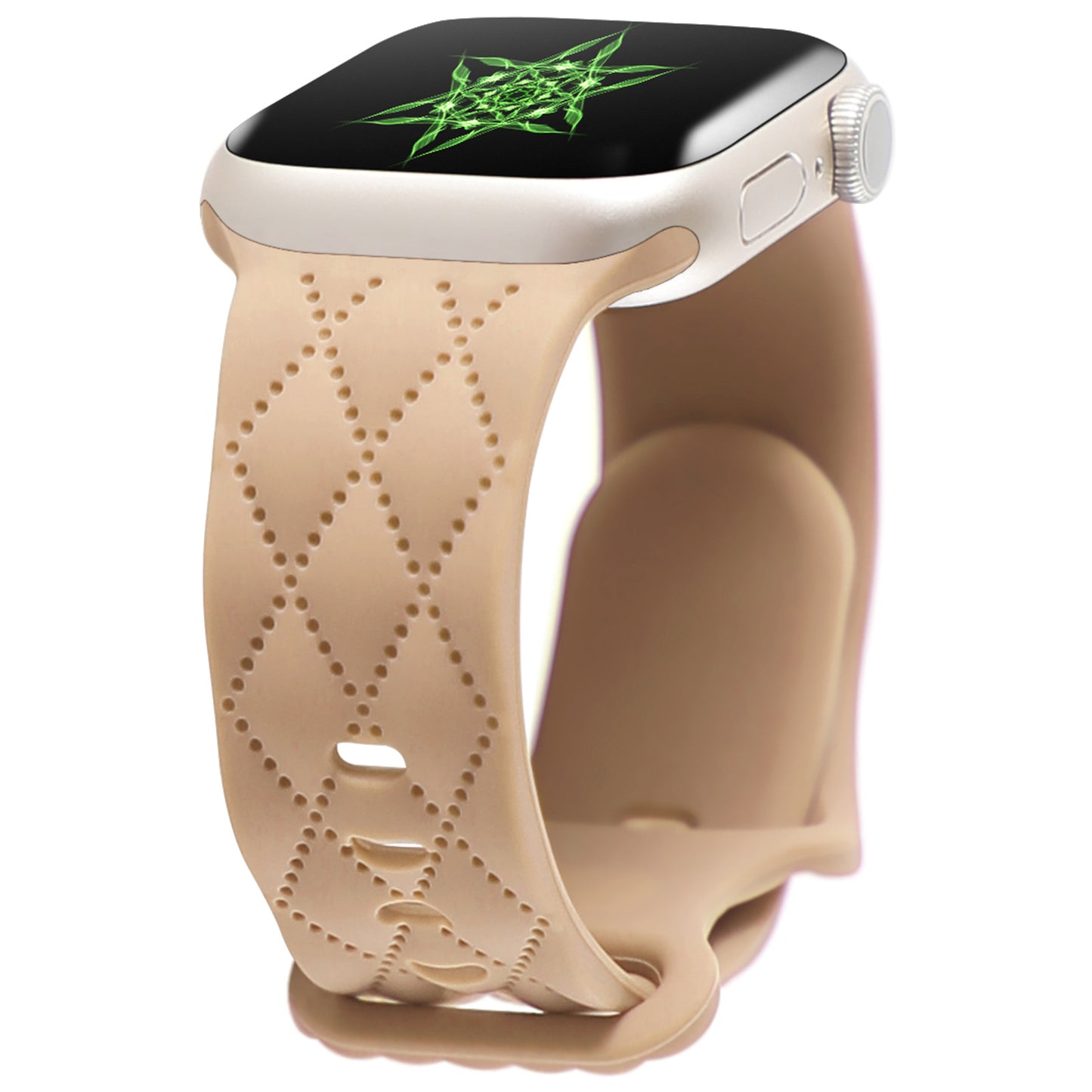 For Watch S9 Texture IwatchS8ULTRAL Silicone Butterfly Buckle Strap