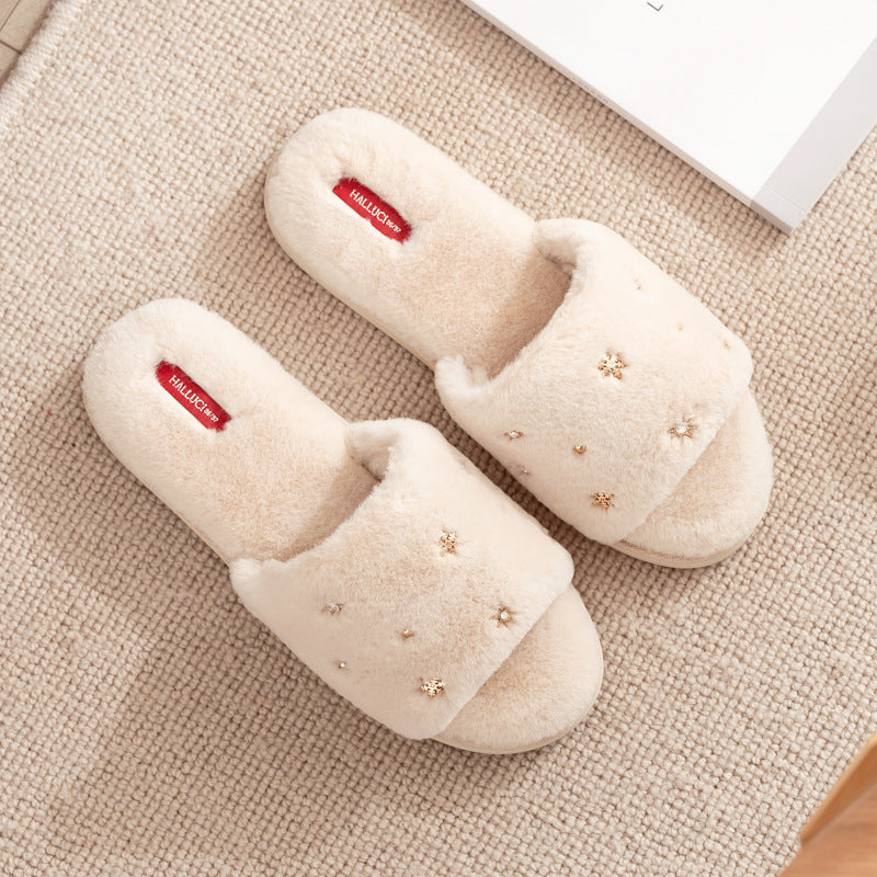 Plush Fish Mouth Winter Slippers Valentine's Day Gift