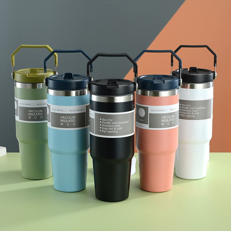 Flip Straw Tumbler Cups 20 Oz 600 ML 30 Oz 900 ML Portable Cup Large Capacity