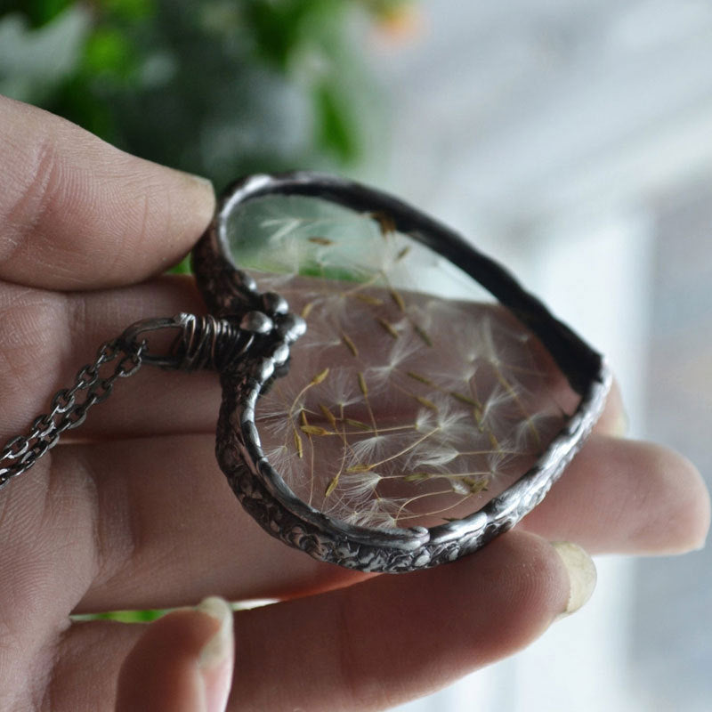 Creative Dandelion Love Wish Necklace Valentine's Day Gift Jewelry