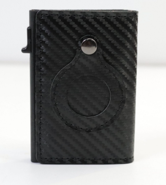 Air Tag Wallet Anti Theft Bullet Card Bag for Men RFID Card Holder Men's Leather Slim Wallet for AirTags
