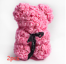 Rose Teddy Bear Eternal Flower Valentine's Day Gift PE Foam Bear 25cm