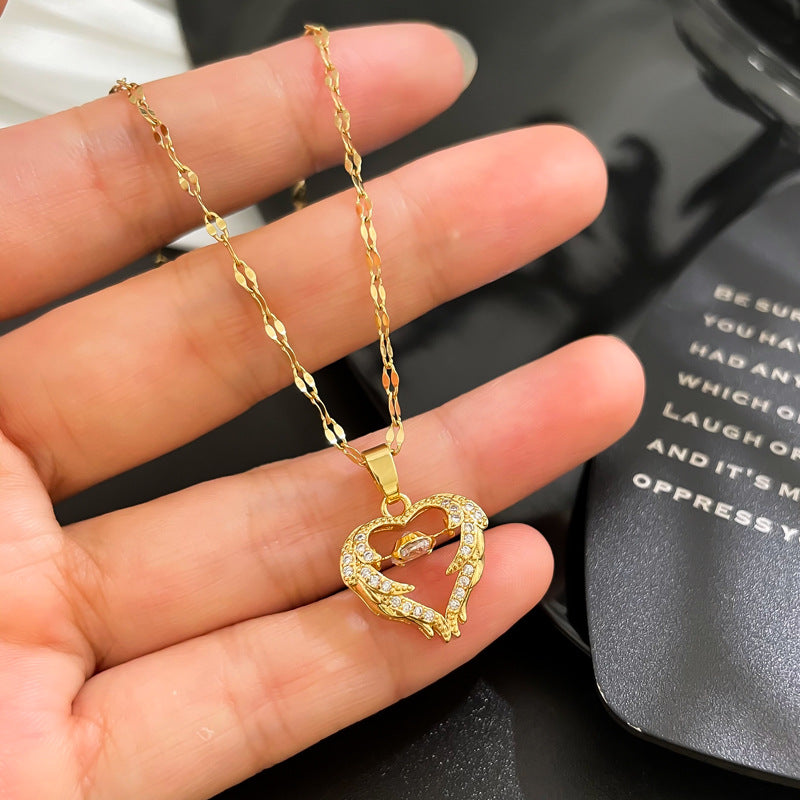 Love Smart Necklace Valentine's Day Gift Female Phenix Dance In The Sky Cold Style Luxury Temperament Clavicle Chain