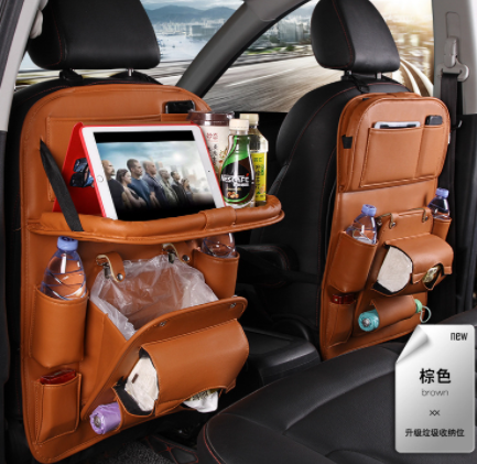 Pad Bag Organizer Tray for Car Seat Foldable Table for Travel Car Trash Can Storage Box Multi-Purpose Car Supplies Auto Accessories for Cars