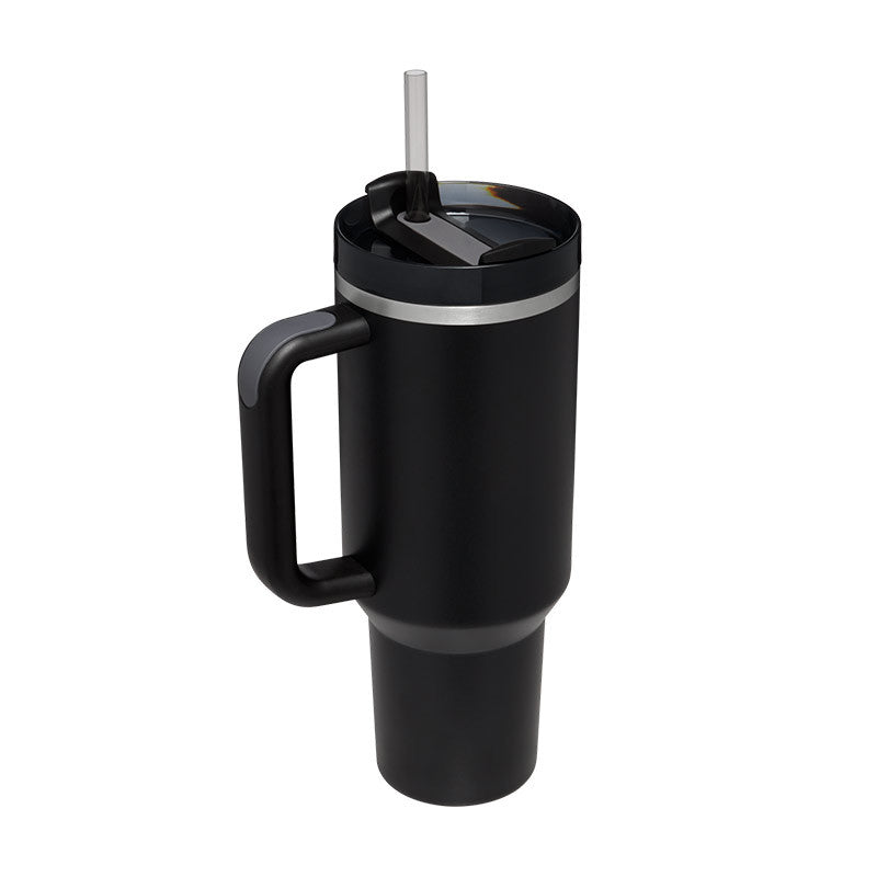 Winter Thermal Mug 40oz Straw Coffee Insulation Cup With Handle Portable Car Stainless Steel Water Bottle Large Capacity Travel BPA Free Thermal Mug