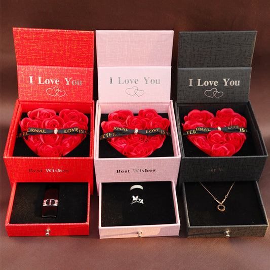 Double Life Rose Jewelry Packaging Gift Box Christmas Gift Box
