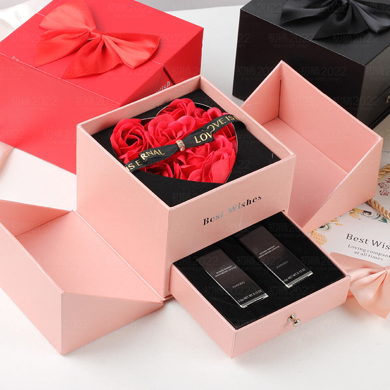 Double Life Rose Jewelry Packaging Gift Box Christmas Gift Box