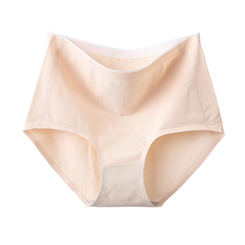 Pure Cotton High Waist Comfortable Pure Color Simple Stretch Underwear Women