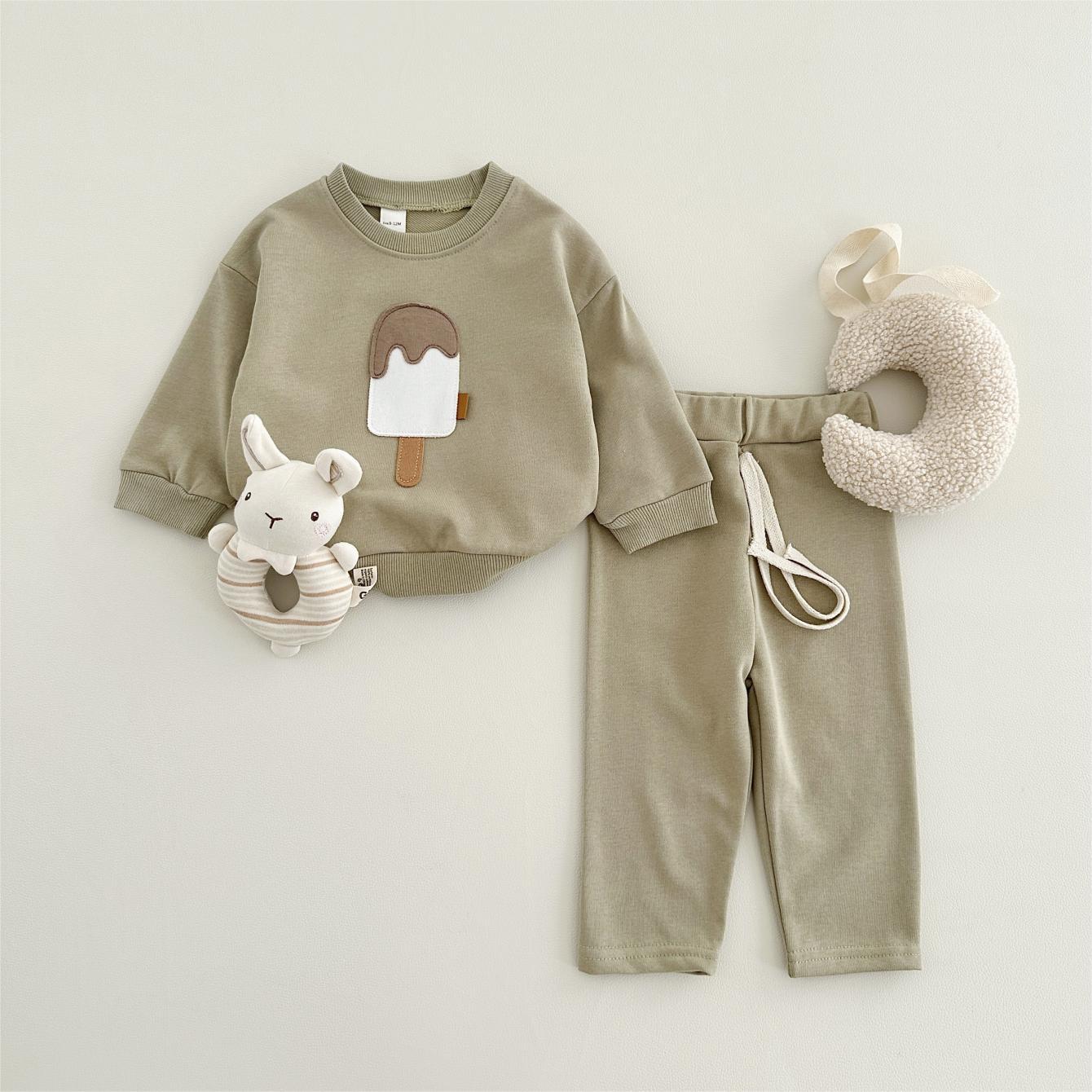 Two-piece Suit Boys And Girls Long Sleeve Trousers Suit Sportswear Autumn And Winter