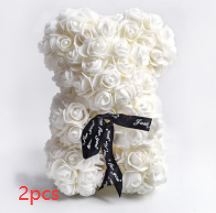 Rose Teddy Bear Eternal Flower Valentine's Day Gift PE Foam Bear 25cm