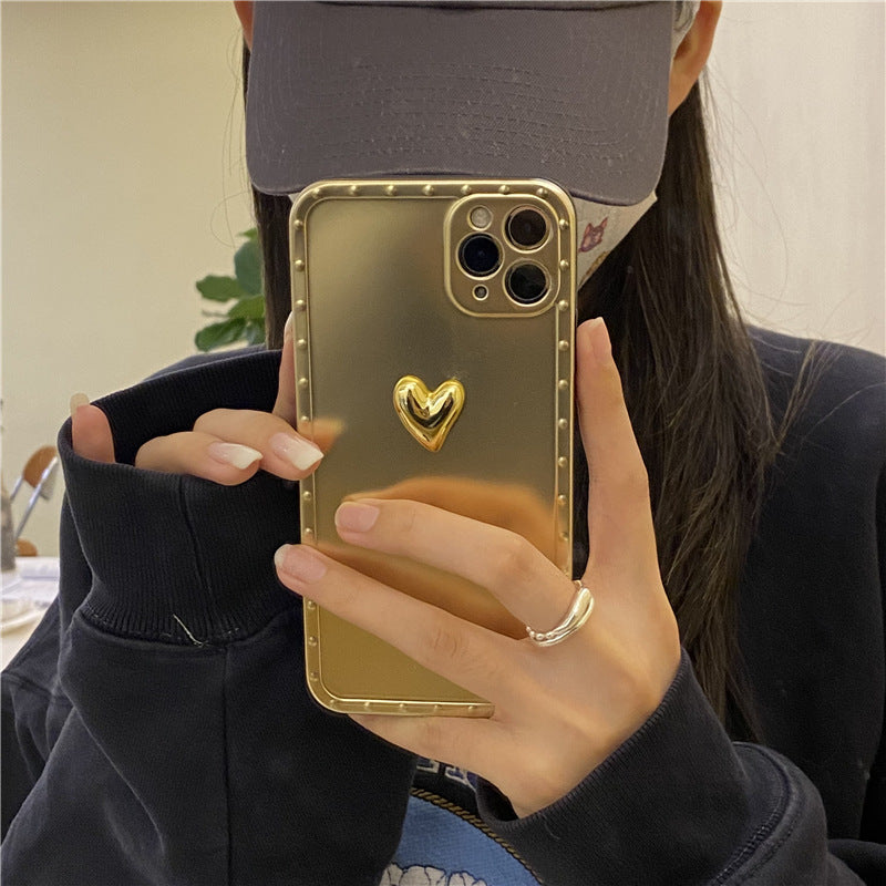 Suitable For 12 Three-dimensional Love 11ProMax Mobile Phone Case
